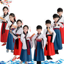 2019 Kids Traditional Chinese Clothing Baby Girls Ancient Costumes Folk Dance Hanfu Dress Stage Performance Boys Culture Tang 2024 - buy cheap
