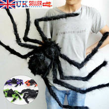 Aranha gigante pelúcia halloween decoração casa de horror 50/75/90 cm super grande aranha preto prop interior ao ar livre halloween decoração 2024 - compre barato