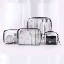 Transparent PVC Storage Bag Set 4Pcs Travel Organizer Clear Makeup Bag Beautician Cosmetic Bag Beauty Case Toiletry Bag Wash Bag 2024 - buy cheap