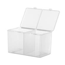 Дизайн ногтей 2 цвета прозрачная коробка с отсеками Органайзер контейнер Гель-лак для чистки ватный тампон коробка для хранения 2024 - купить недорого