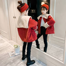 Jaqueta feminina de veludo, casaco quente para crianças e adolescentes primavera inverno 2024 - compre barato
