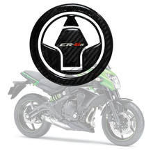 Pegatina de fibra de carbono 3D para motocicleta, cubierta de tapa de combustible y Gas, pegatina protectora para Kawasaki ER-6N ER6N 2009-2015 2024 - compra barato