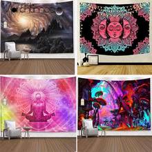 Tapices de meditación Zen, tapiz psicodélico de galaxia Ombre, Mandala, colgante de pared, caleidoscopio elegante, estera de Yoga Boho Hippie 2024 - compra barato