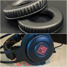 Almofadas de orelha de couro macio, almofada de espuma para fones de ouvido omen by hp gaming 800 qualidade perfeita, versão não barata 2024 - compre barato