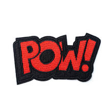 POW Size:5.2x10cm Cloth Iron On Patch Badge Embroidered Badges Abstract Kids Patches For Clothes Stickers 0050 2024 - buy cheap