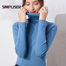 Soft Nylon Sweaters Women 2020 Autumn Knitted Winter Pullovers Bottoming Tops Ladies Stretch Turtleneck Sweaters Pull Femme 2024 - buy cheap