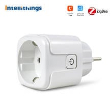 Intellithings Tuya ZigBee 16A Outlet Smart EU Plug Timer Socket Electricity Statistics Power Monitor Alexa Google Home Control 2024 - buy cheap