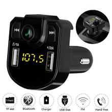 LED Display  Handsfree Bluetooth Car Kit Dual USB Car Charger 3.1A 1A USB FM Transmitter Phone Mp3 Music Player 2024 - buy cheap