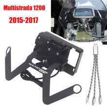 Motorcycle Accessories Stand Holder Phone Mobile Phone GPS Plate Bracket For Ducati Multistrada 1200  2015-2017 2024 - buy cheap