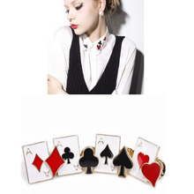 Metal Enamel Poker Clips/TipsLitt le Small Brooches Cute lapel Pin/New 2021 Harajuku Collar Accessories Wholesale Broche/Corsage 2024 - buy cheap