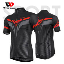West biking 2021 novo verão camisa de ciclismo equipe de corrida do esporte da bicicleta respirável camisa dos homens mtb roupas ciclismo curto 2024 - compre barato