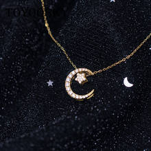 Sparking CZ Zircon Moon Star Necklaces Pendants Five Styles 100% 925 Sterling Silver for Women Girls Lady Elegant Jewelry 2024 - buy cheap