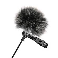 Микрофон на лацкане, пушистый ветрозащитный экран, ветрозащитная муфта, мягкий нагрудный петличный микрофон, Универсальный микрофон 2024 - купить недорого