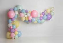 Girl First Birthday Photography Background Princess Baby Studio Home Cake Smash Portrait Backdrop Colorful Cute Balloons Banner 2024 - buy cheap