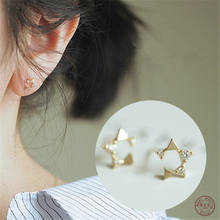 Brincos de estrela irregular, prata esterlina 925, versão coreana, joias de festa, presente, amizade, joia 2024 - compre barato