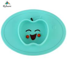 Qshare Baby Bowls Plate Tableware Silicone Children Food Container Infant Feeding Dishes Child Kids Feed Plate 2024 - buy cheap