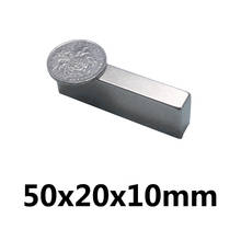 Ímãs de neodímio n35 50x20x10, blocos super fortes de imã permanente, 50x20x10mm, magnético poderoso 50*20*10, 1/2/3/5/10/peças 2024 - compre barato
