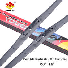 YOUEN 18"+26" Wiper Blades For Mitsubishi Outlander 2012-2019 Car Wiper 3 Section Rubber Windscreen Wiper Car Accessories 2024 - buy cheap