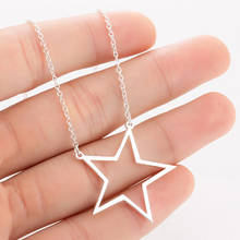 star necklaces womens cute cpendant stainless steel woman accessories fashion necklace jewelry gold chain on the neck 2019 2024 - buy cheap