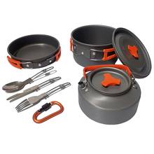 Portable Ultra-Light Outdoor Camping Cookware Set Camping Pan Kettle Set Outdoor Tableware Hiking Picnic Tools  for 2-3 Persons 2024 - buy cheap