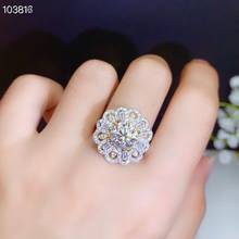 big size 2 carats gem crackling moissanite gemstone ring for girl silver jewelry engagement ring for wedding 925 silver ring 2024 - buy cheap