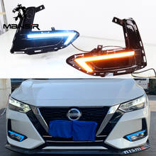 LED Daytime Running Light For Nissan Sentra Sylphy 2019 2020 12V Turn Yellow Signal Car Headlight DRL Fog Lamp Daylights 2024 - buy cheap