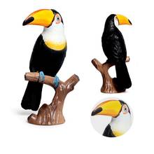 Simulação toucan bird papagaio modelo animal estatueta decoração de jardim casa brinquedo infantil 2024 - compre barato