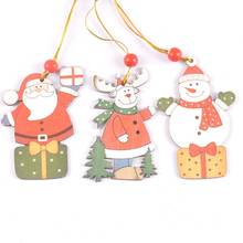 Santa Claus Wood Slices Christmas Tree Ornaments Wood Chip Hanging Pendant Xmas Decoration For Home Wooden Craft New Year m2551 2024 - buy cheap