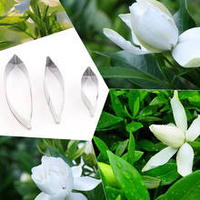 Wholesale 10 Sets(3 pcs/set) Gardenia Petals Leaves Cutter Sets Stainless Steel Cookie Fondant Cake Decorating Tools 2024 - buy cheap