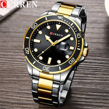 CURREN Sport Men Watch Top Brand Luxury Gold Military Business Waterproof Male Clock Stainless Steel Quartz Man Wristwatch 8388 2024 - buy cheap