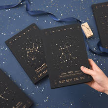 A5 Constellations Notebook Hardcover Diary Book Hot Gold Antique Black Hand Account Book Notebook School Office Supplies Gift 2024 - buy cheap