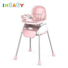 IMBABY-muebles de seguridad para niños, silla alta de alimentación para niños, mesa de cena ajustable para bebé, silla portátil de juguete con ruedas 2024 - compra barato