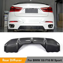 Carbon Fiber Rear Bumper Exhaust Diffuser Lip for BMW X6 F16 xDrive35i xDrive50i M Sport Utility 4-Door 2015 - 2017 2024 - buy cheap