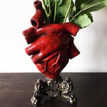 The Vase Has A Heart-shaped Lifelike Resin Creative Farmhouse Flower Vase With A Stable Design Structure Can Decorate The House 2024 - buy cheap