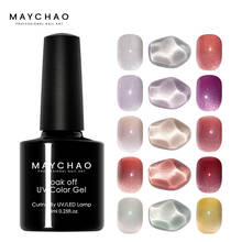 MAYCHAO-esmalte de Gel de ojo de gato y Jade, laca de uñas LED UV, purpurina para uñas de larga duración, 7,3 ml 2024 - compra barato