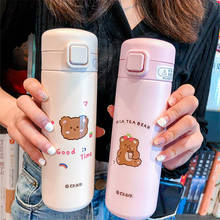Creative Cartoon Cute Thermos Bottle Portable Bullet Cover 304 Stainless Steel Vacuum Flask Kids Insulated Water Bottle For Girl 2024 - buy cheap