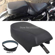 Motorcycle Black Passenger Seat Leather Pillion Cushion For  Harley XL1200V  XL1200X models 2016-Up Passenger solo Seat 2024 - buy cheap