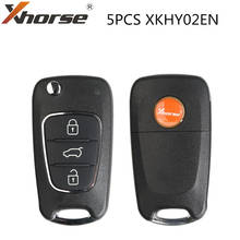Xhorse-llave remota de cable XKHY02EN para Hyundai Flip, 3 botones en inglés, 5 unids/lote 2024 - compra barato