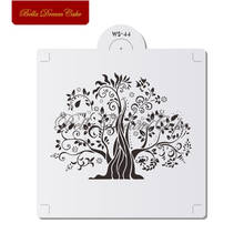 Denso diseño de árbol capas plantilla DIY Casa de pintura de la pared para colorear en relieve plantilla torta herramientas de decoración 2024 - compra barato