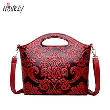 HISUELY 2020 Red Women Shoulder Bags Small Ladies Handbag Luxury Designer Embroidery Crossbody Bag Sac High Quality Tote Female 2024 - buy cheap