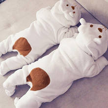 Фланелевый комбинезон для новорожденных, утепленный зимний комбинезон для кроватки, домашняя пижама для маленьких девочек, комбинезон 2024 - купить недорого