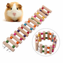 Wooden 12cm Mouse Rat Hamster Ladder Bridge Gerbil Pet Parrot Bird Rodent Canary Toys 2024 - buy cheap