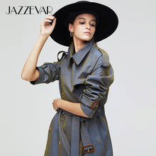 JAZZEVAR 2021 New arrival autumn trench coat women loose clothing outerwear high quality double breasted women long coat 9024 2024 - buy cheap