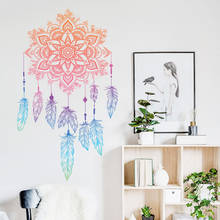 Bohemian Dream Feather Wall Stickers Living Room Bedroom Background Wall Decor Teenager Aesthetic Poster Wall Decals 2024 - buy cheap