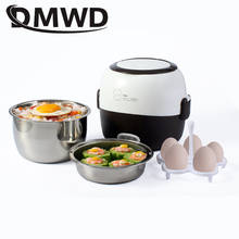 DMWD MINI Rice Cooker Thermal Heating Electric Lunch Box 2 Layers Portable Food Steamer Cooking Container Meal Lunchbox Warmer 2024 - buy cheap