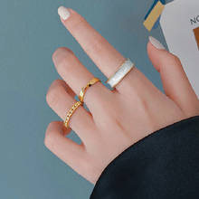 Conjunto de 3 unids/set de anillos de unión de Color dorado Vintage para mujer, anillos de apertura gótica, accesorios para dedos, joyería de anillo de cola de hebilla 2024 - compra barato