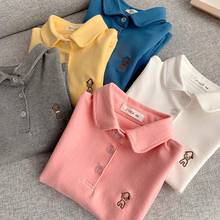 Boys Lapel Tops Long-sleeved T-shirt 2021 Spring and Autumn Childrens Bottoming Shirt Baby Pure Cotton Polo S T-shirt 2024 - buy cheap