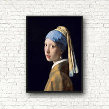 Netherlands Artist Girl With A Pearl Earring Oil Painting Poster Wall Art Canvas Picture Living Room Home Decor Frameless 2024 - buy cheap