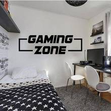 Gaming Zone Gamer Xbox Wall Decal Gaming Zone Decals Video Game Wall Sticker Playroom Kids Room Decor Vinyl Art Decals B372 2024 - buy cheap