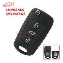 Kigoauto Flip key 434Mhz 3 button for Hyundai i20 i30 car Key Replacement remote key 2024 - buy cheap